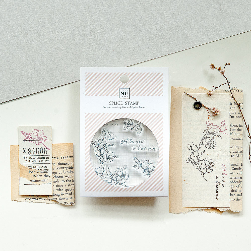 MU Life Style Record Stamp Rubberstamp Set No. 3006 Southward