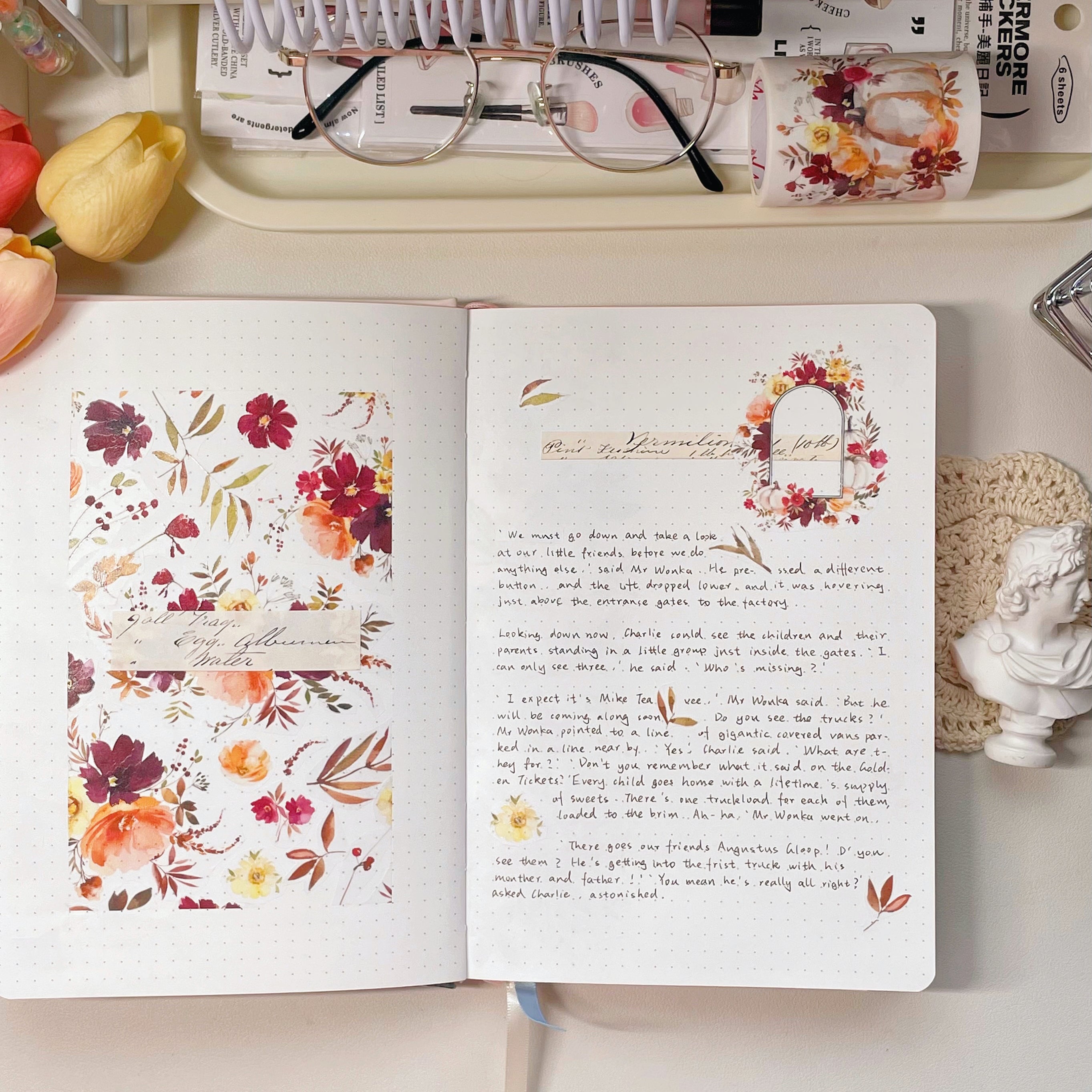 Autumn Rose Wide PET -tape 60mm