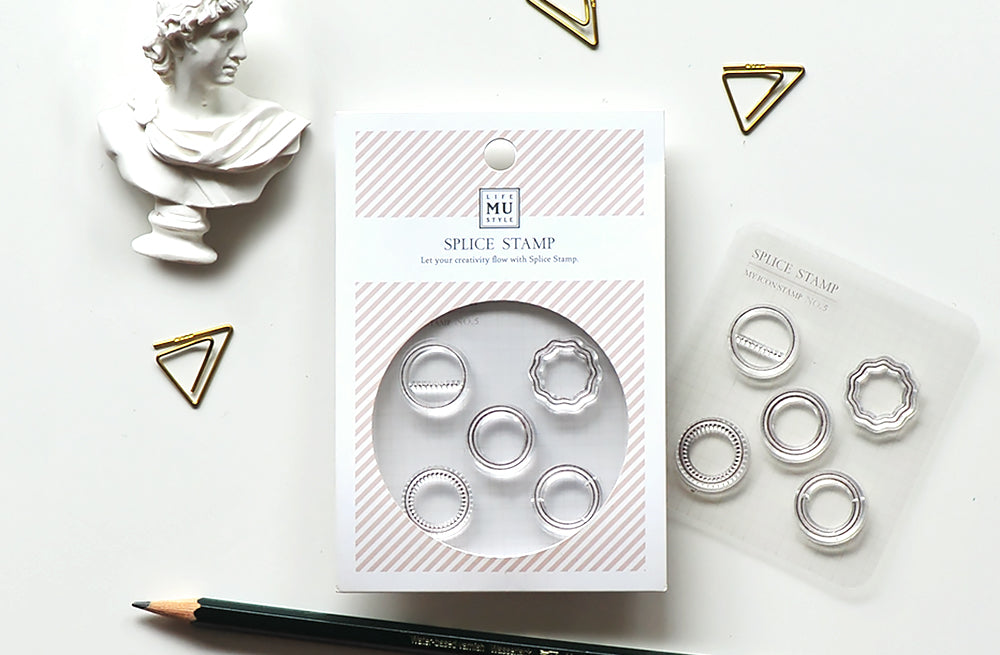 MU Life Style My Icon Stamp Rubberstamp Set No.05 Delicate Circles
