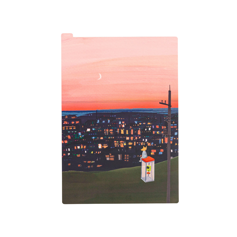Hobonichi Hiroko Kubota: Pencil Board for A5 Size (Count the Lights) This pencil board features artwork by Hiroko Kubota. The Hobonichi pencil boards are designed to use underneath the page you are writing on to keep your writing experience even smoother.