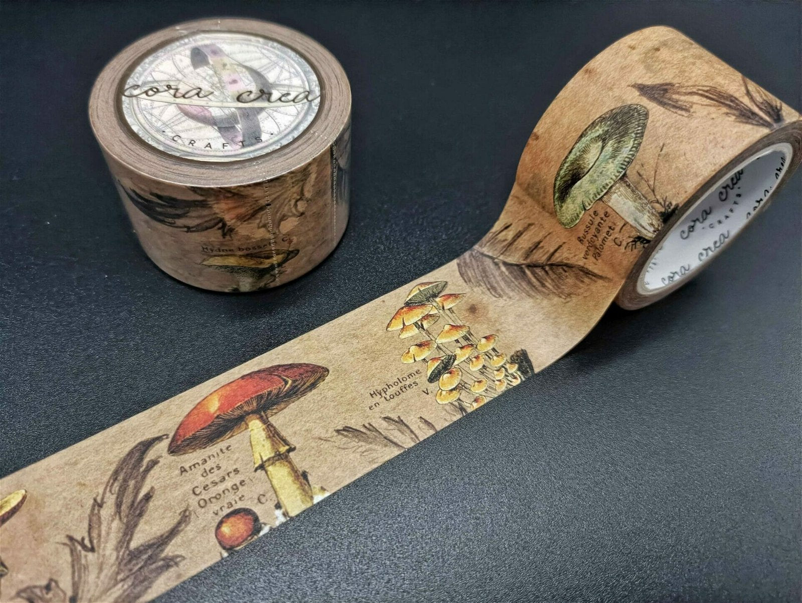 CoraCreaCrafts Vintage Mushrooms Washitape