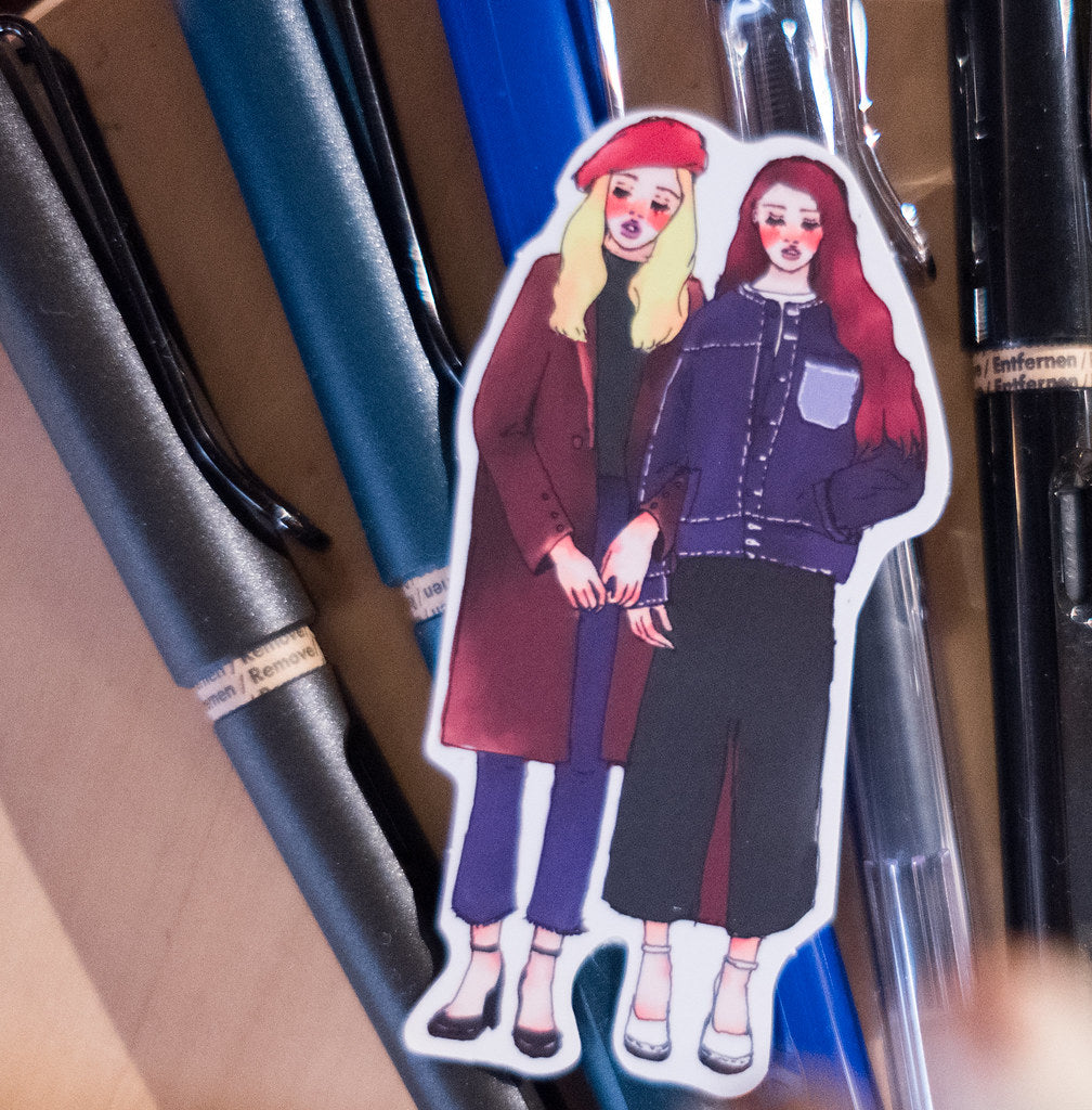 You and Me 25 pcs Sticker Set in a Metal Tin