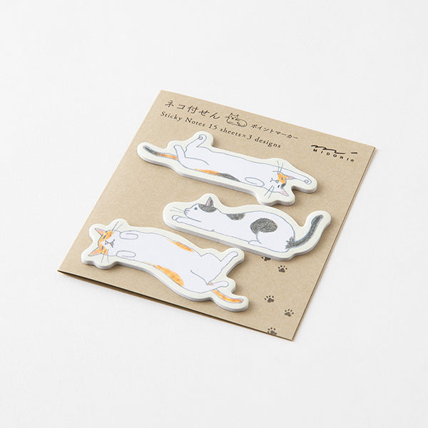 Midori Sticky Notes Cat Stretching Out 1