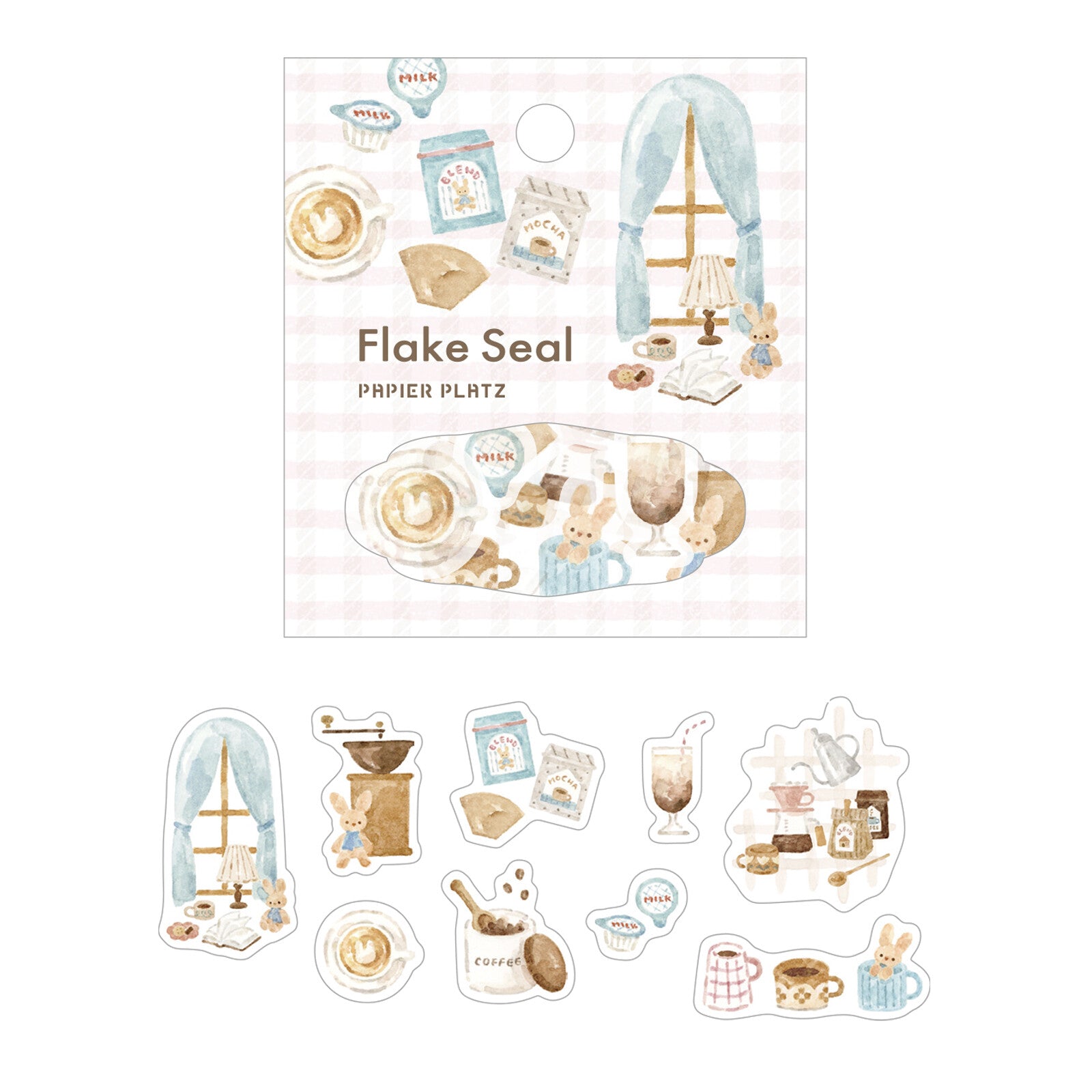 Rabbit and Coffee Flake Seal Stickers