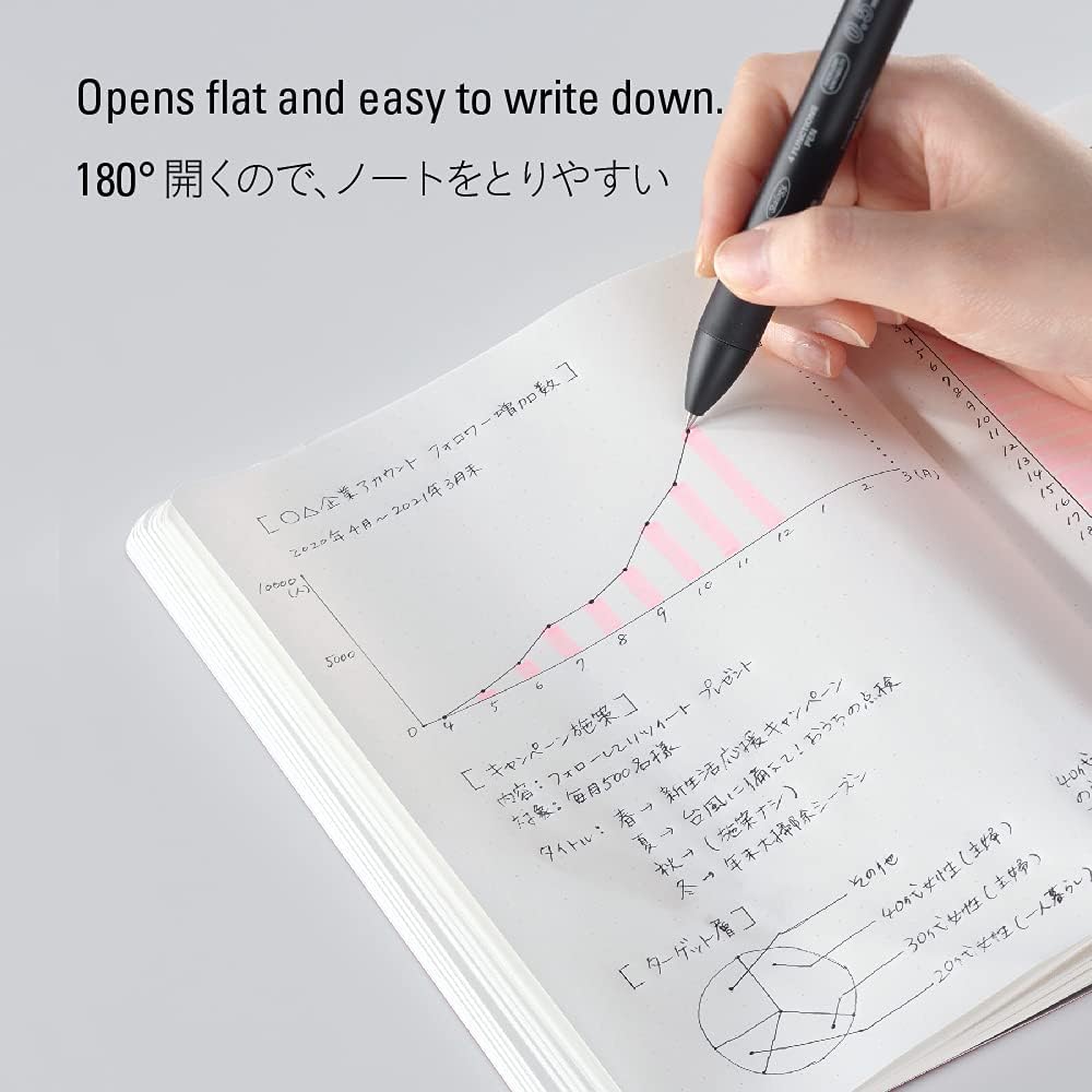 365 Day Notebook A5 Black Dotted