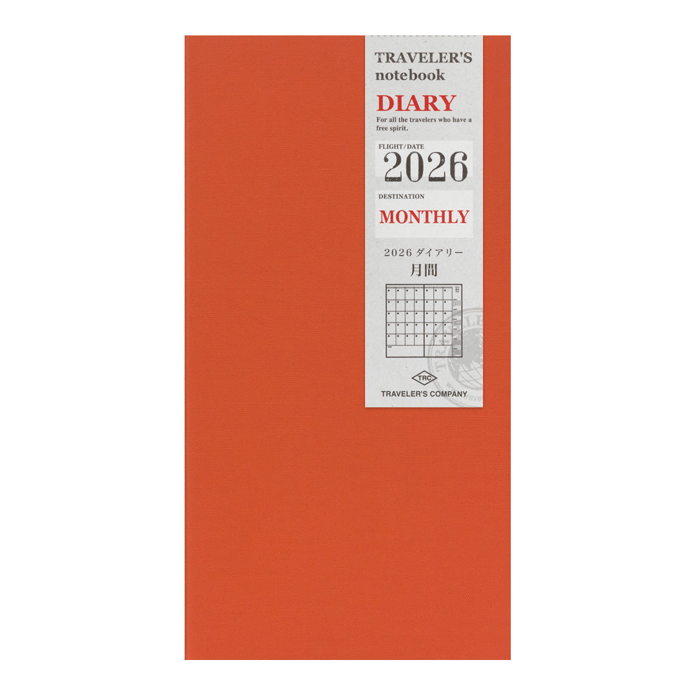 Traveler's Notebook 2026 Monthly Diary Regular Size