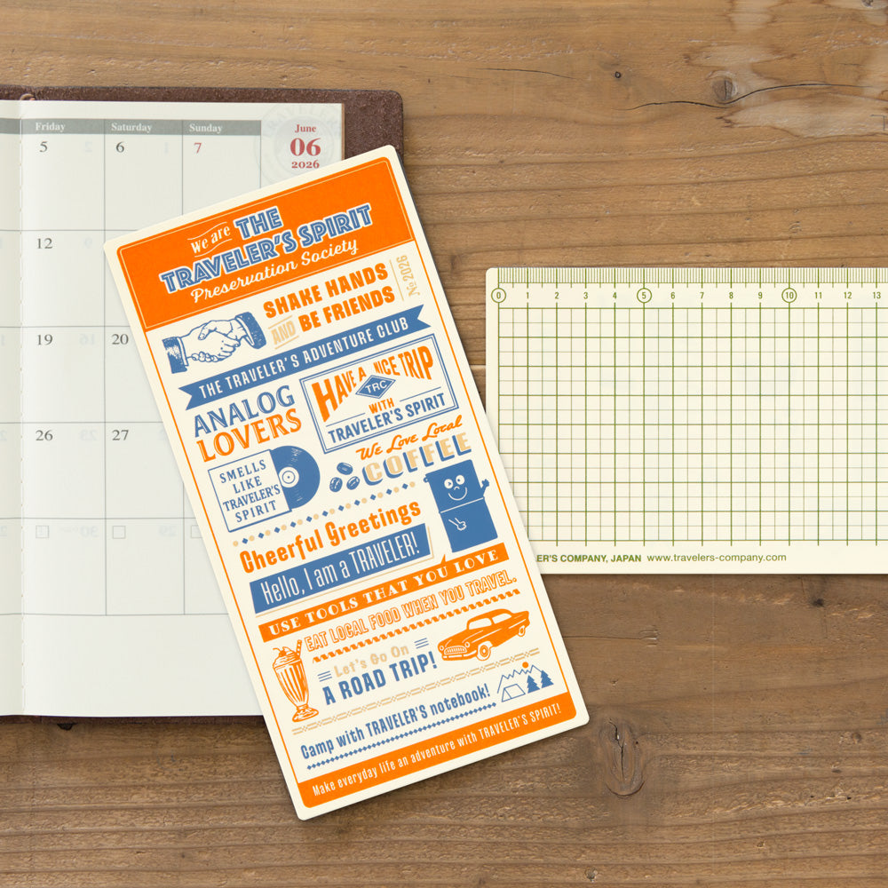 Traveler's Notebook 2026 Underlay Regular Size