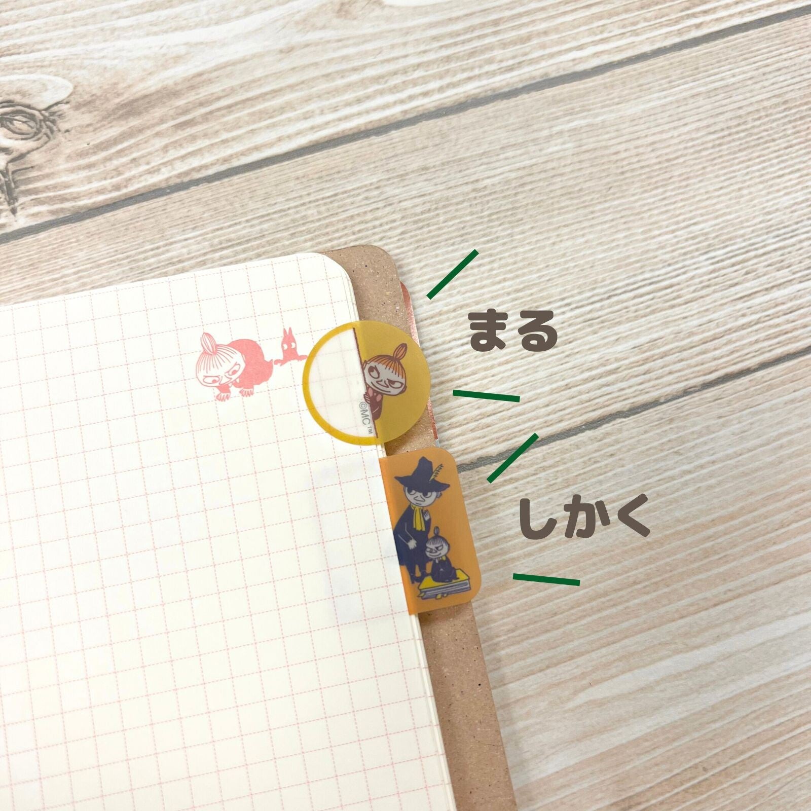 The Moomins PET Index Sticker Tabs Round