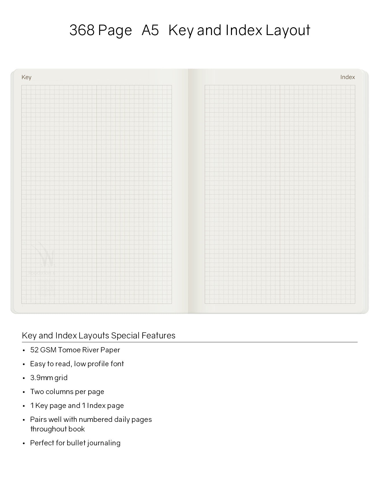 A5 Notebook (368 pages) Midnight Sky (Black) Tomoe River