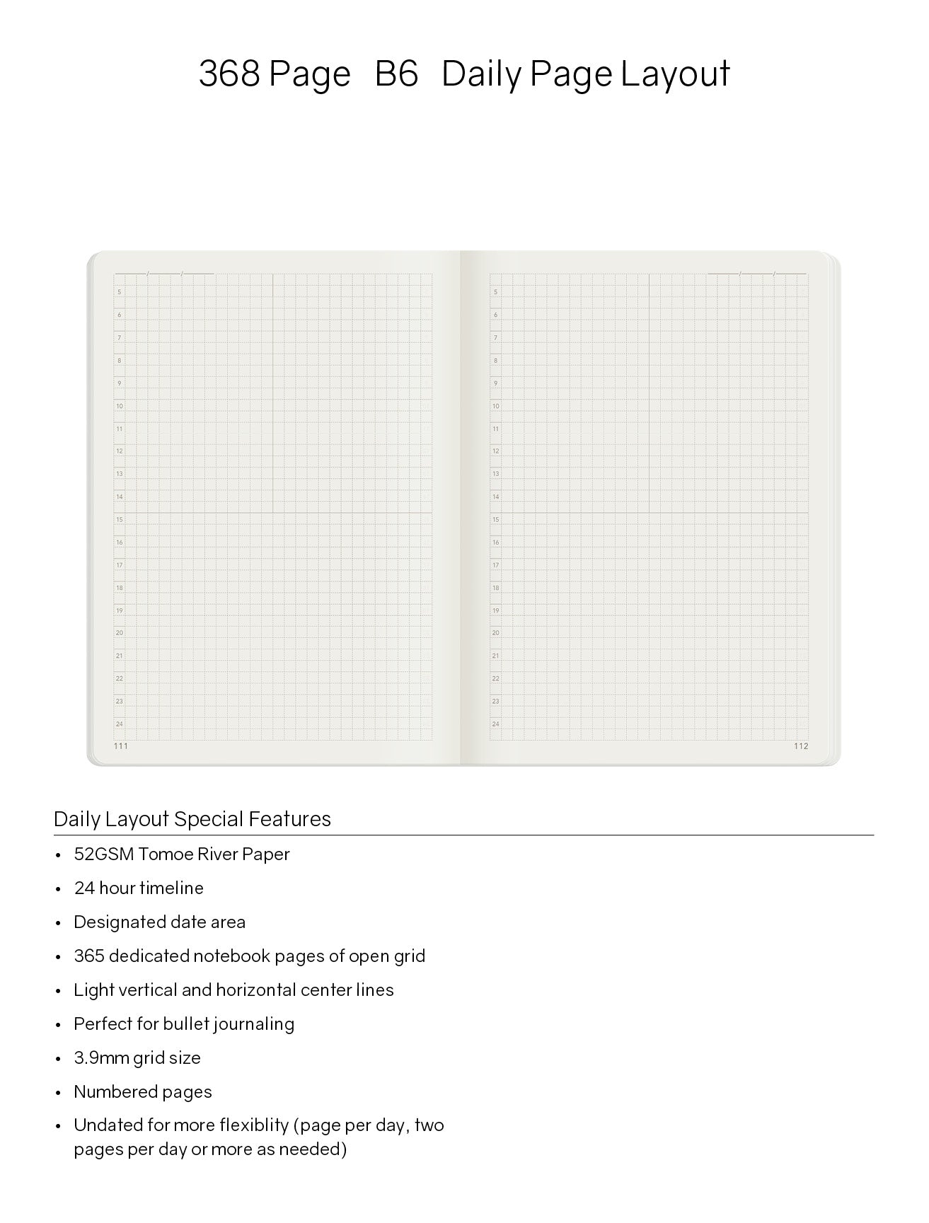 B6 Notebook Daffodil (Yellow) (368 pages) Tomoe River