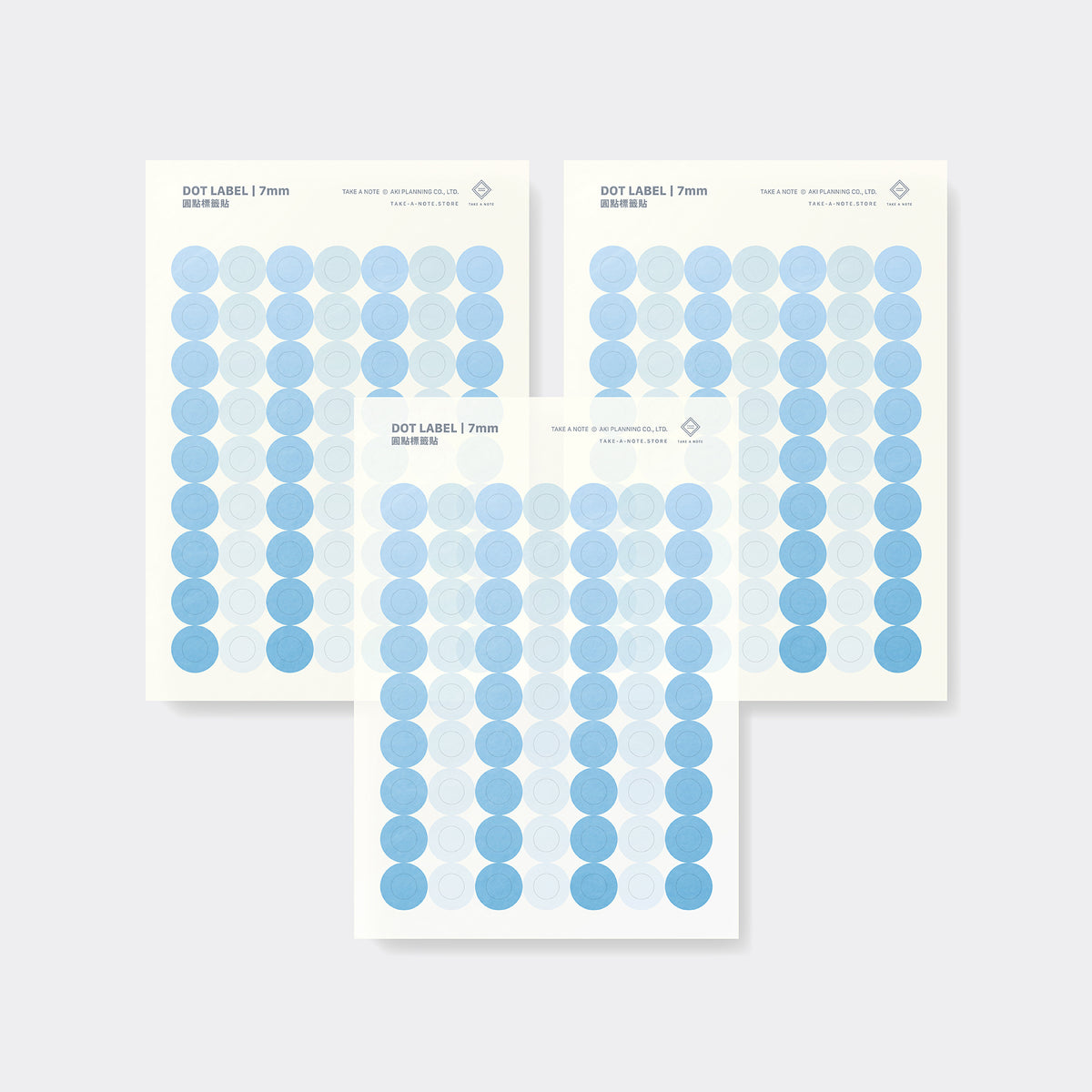 Washi Dot Label 7 mm - 3 Sheets