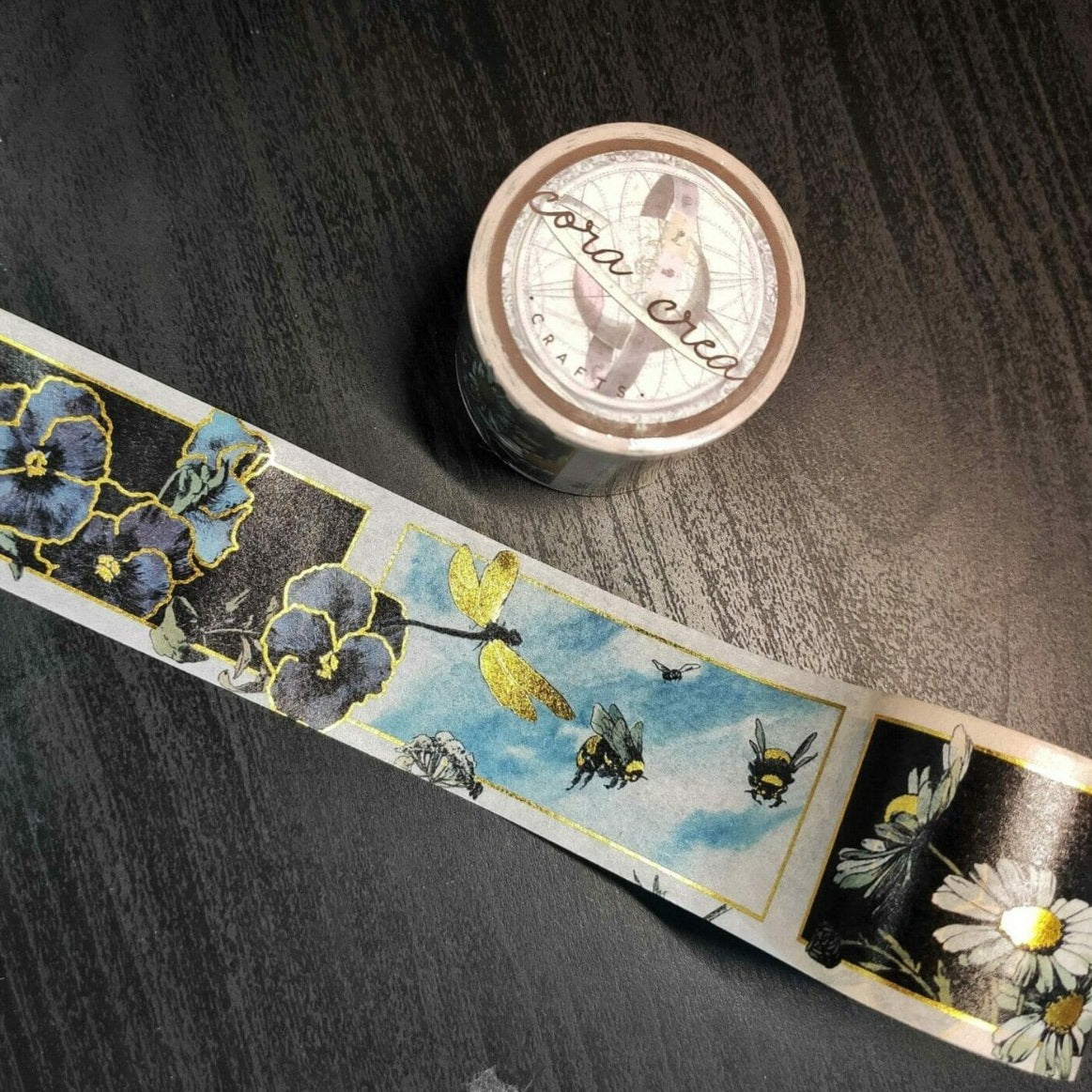 CoraCreaCrafts Flowers and Insects Foil Washitape