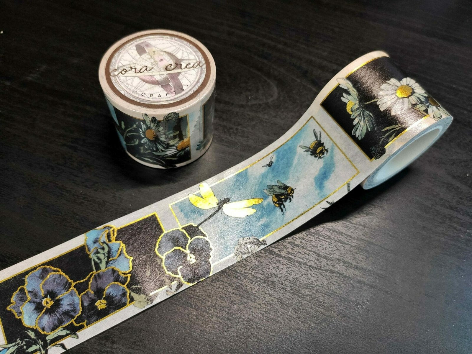 CoraCreaCrafts Flowers and Insects Foil Washitape