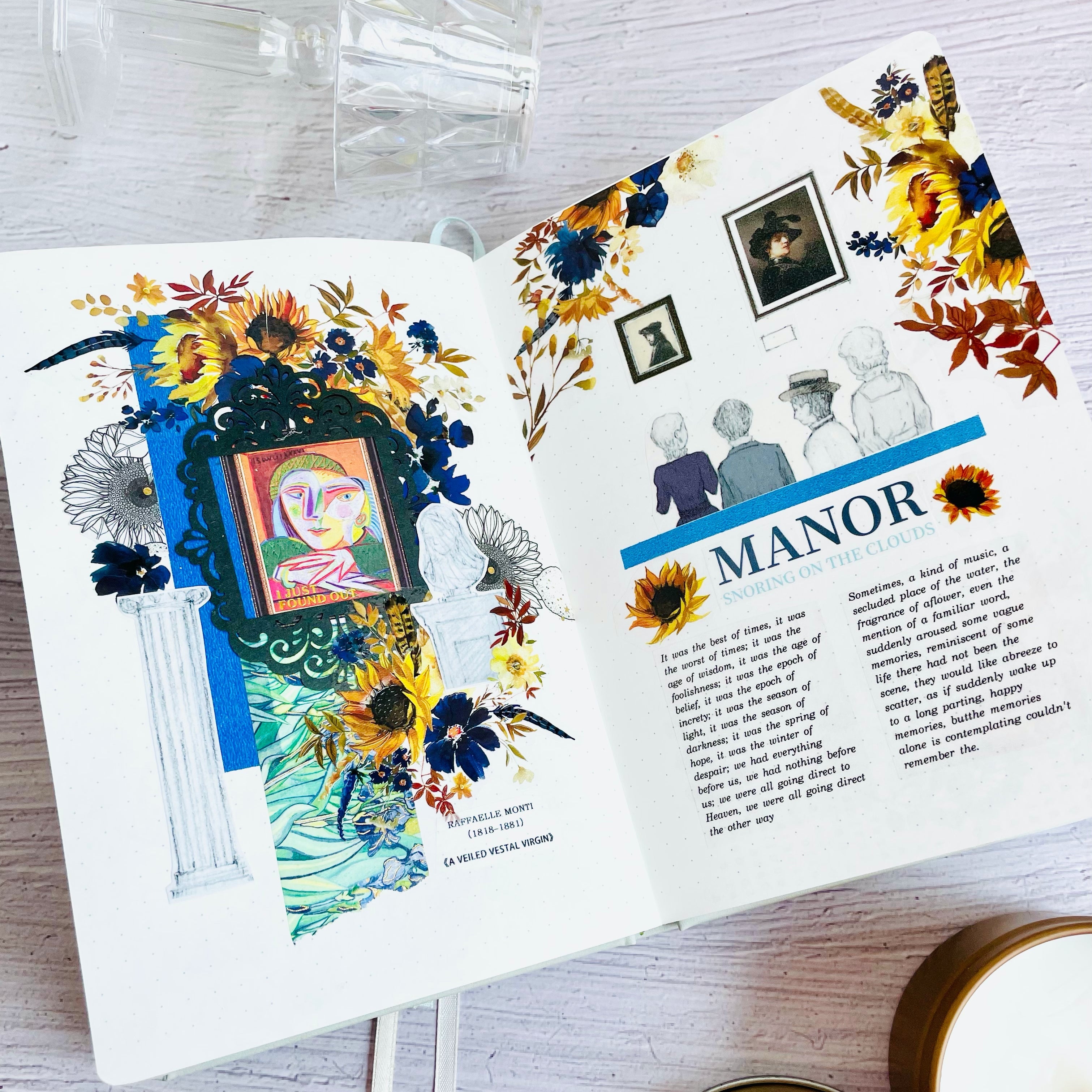 Sunflower & Navy Wide Washiteippi 60mm