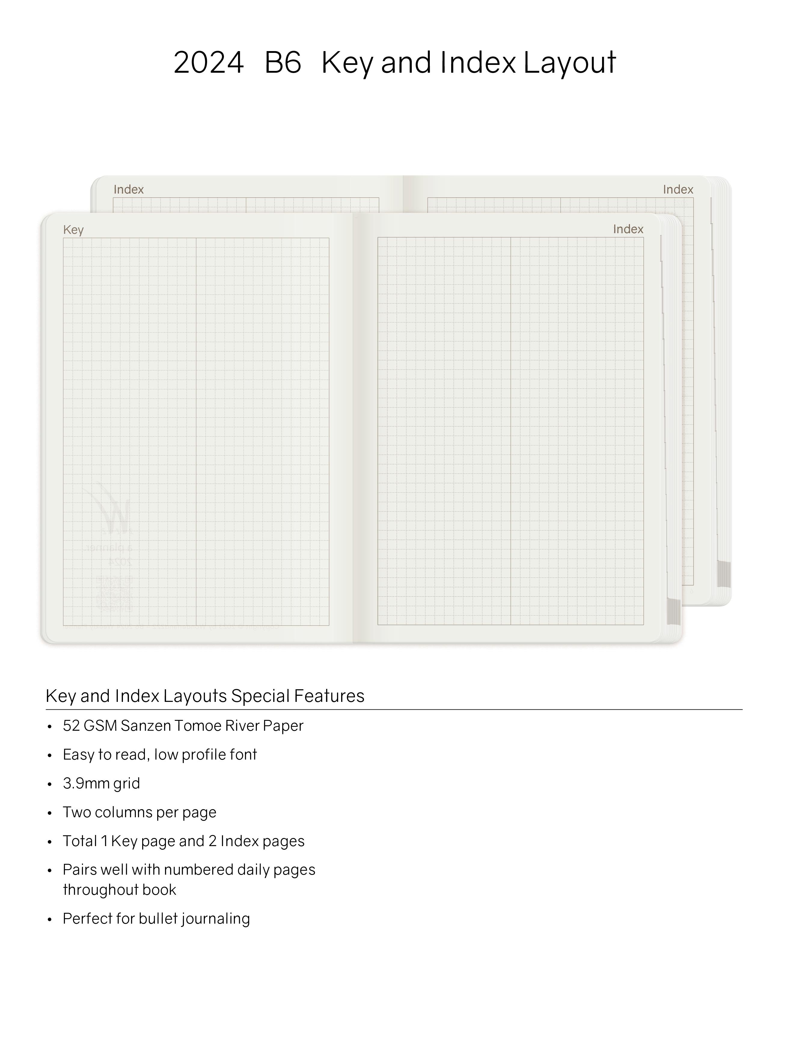2024 B6 Weekly Planner -Evergreen (Dark Green) - 52gsm Tomoe River Paper (All in One)