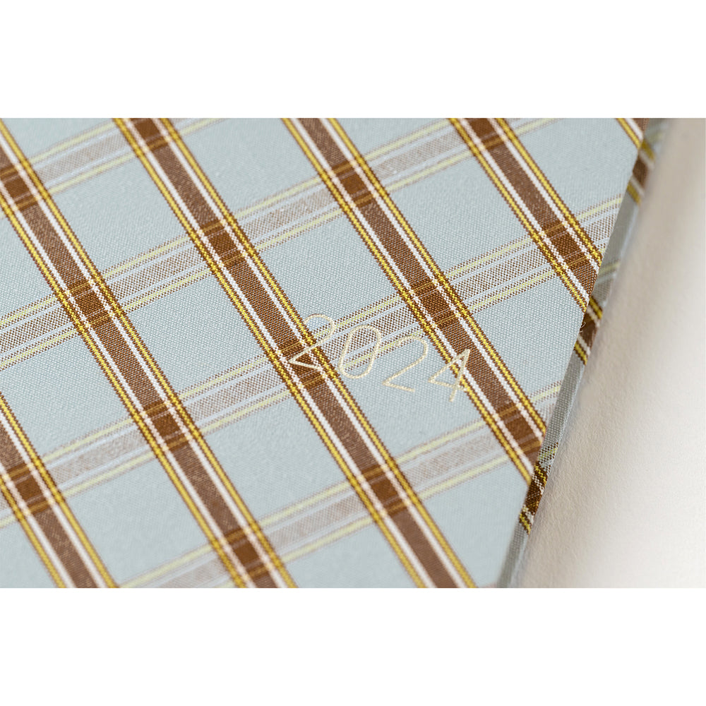 Hobonichi Weeks Shirt Fabric: Relaxing Plaid 2024 ENG