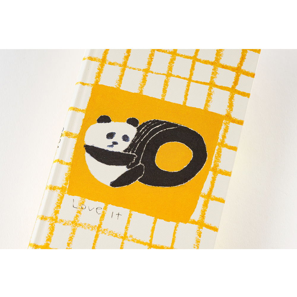 Hobonichi Weeks Jin Kitamura: Love it (Panda) Yellow Plaid 2024 JPN