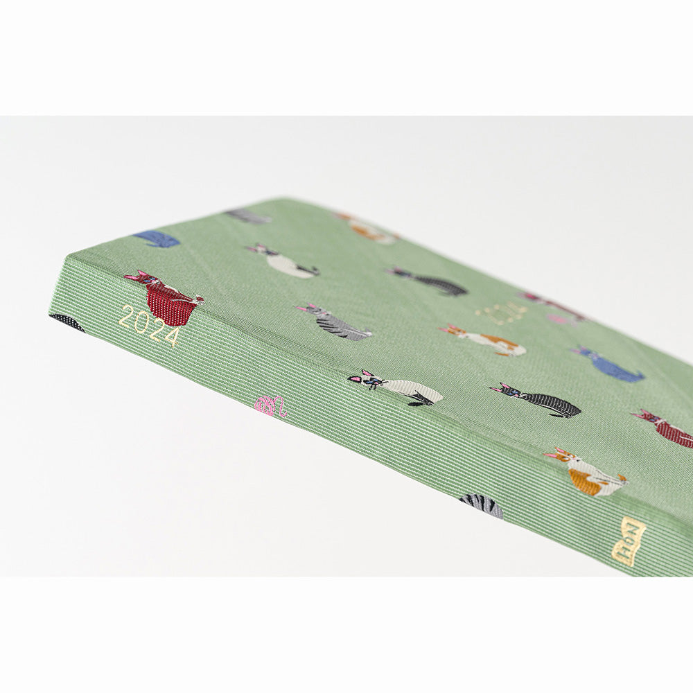 Hobonichi HON A6 2024 JPN Bow & Tie: Cats & Me