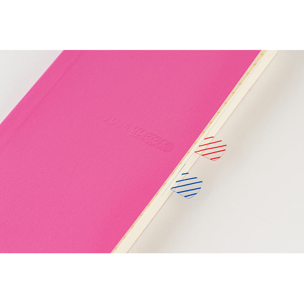 Hobonichi Mega Weeks Sneaker: Raspberry 2024 ENG