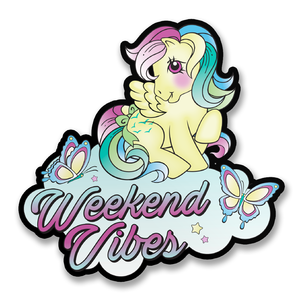 My Little Pony Vinyl Sticker Weekend Vibes