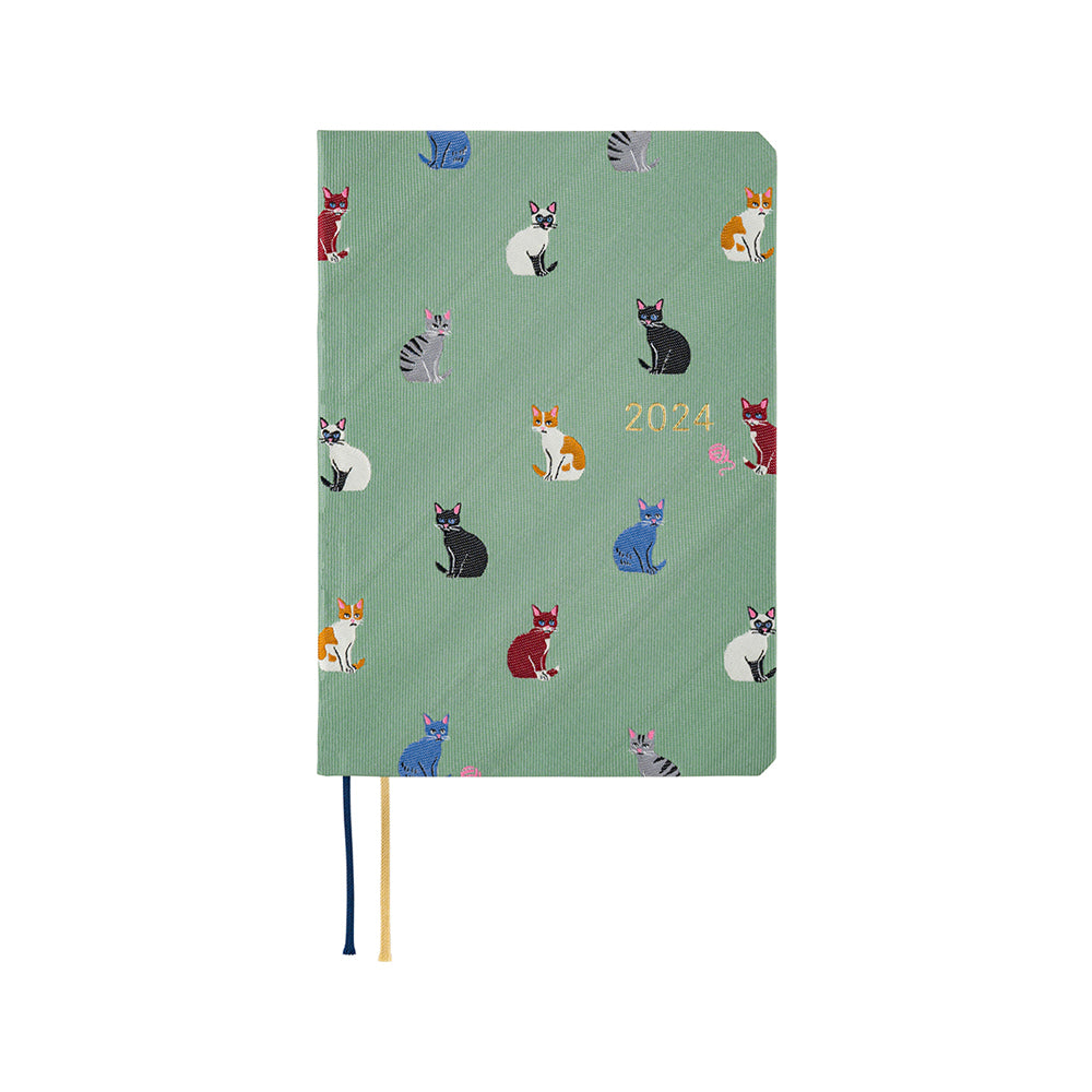 Hobonichi HON A6 2024 JPN Bow & Tie: Cats & Me