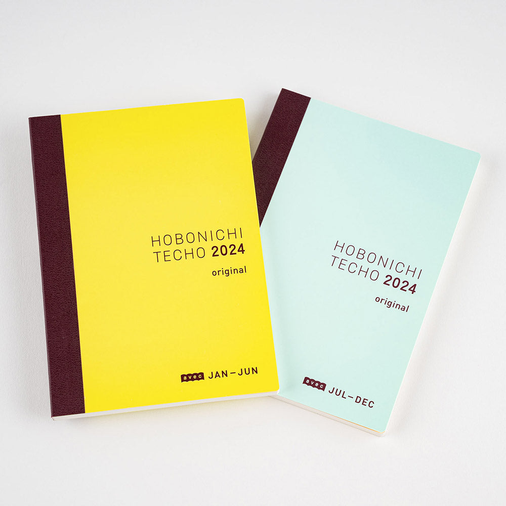 Hobonichi Techo Original Avec Books A6 Size 2024 / 6-Month x2 Book Set