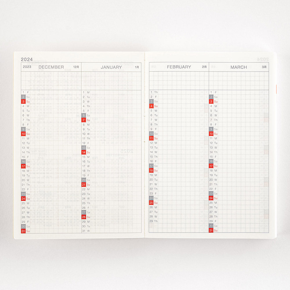 Hobonichi A6 Original Book 2024 in English Beloved Hobonichi A6 original finally available in English! Hobonichi A6 Original has the same basic features as A6 planner; one page for each day from January to December 2024, Monday start, daily quotes, lay-flat binding, amazing Tomoe River paper etc.
