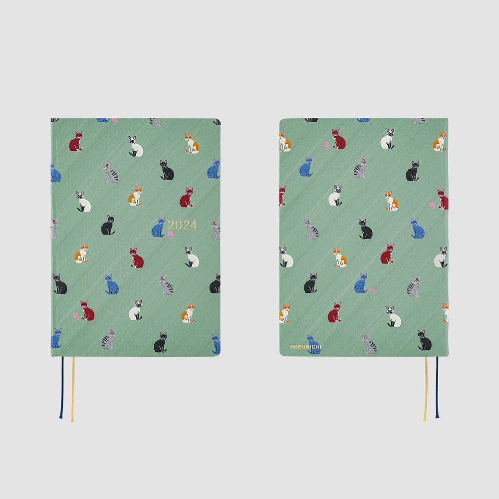 Hobonichi HON A5 2024 ENG Bow & Tie: Cats & Me