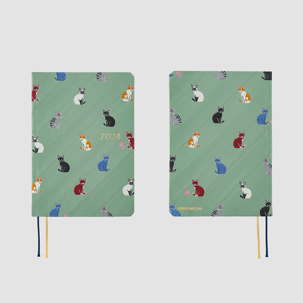 Hobonichi HON A6 2024 JPN Bow & Tie: Cats & Me