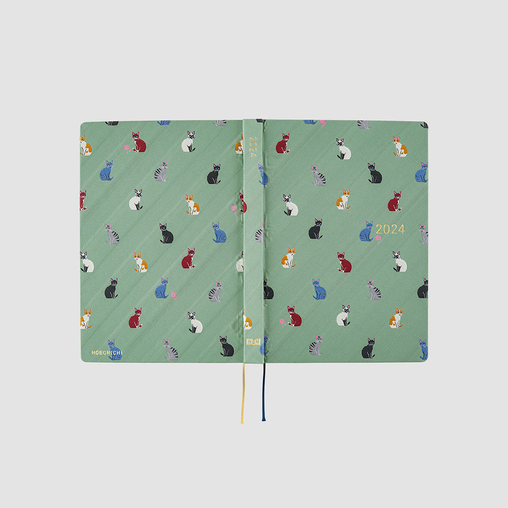 Hobonichi HON A5 2024 ENG Bow & Tie: Cats & Me