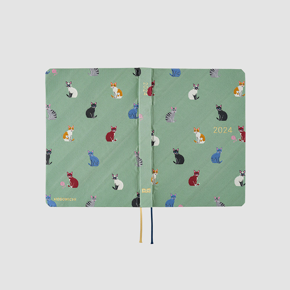 Hobonichi HON A6 2024 JPN Bow & Tie: Cats & Me