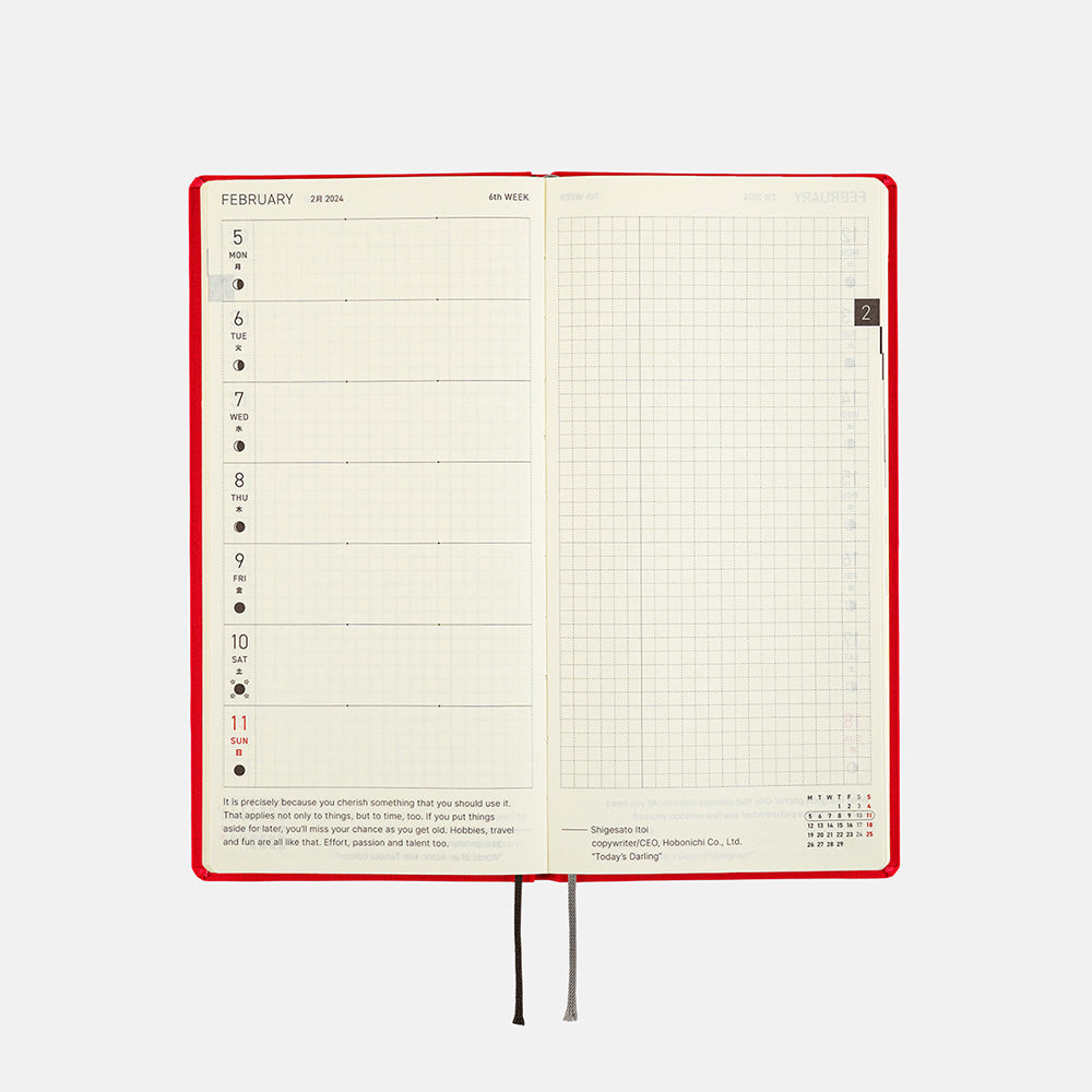 Hobonichi Mega Weeks Colors: Sweet Apple 2024 ENG