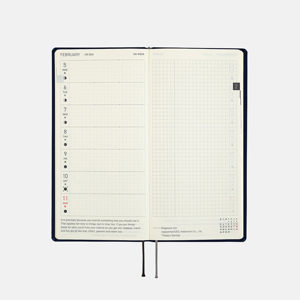 Hobonichi Weeks Colors: Deep Navy 2024 ENG