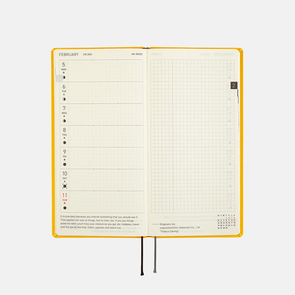 Hobonichi Mega Weeks Colors: Poppin' Yellow 2024 ENG
