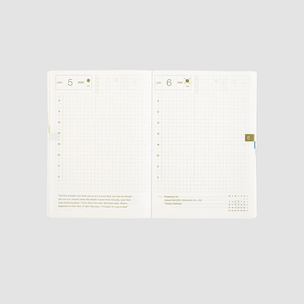 Hobonichi HON A6 2024 Paper Series: Black Gingham