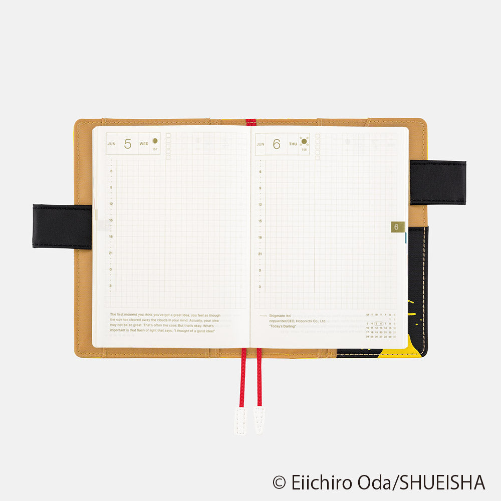 Hobonichi A6 ONE PIECE magazine: Straw Hat Luffy (Yellow) Cover Fits A6 Planner and Original