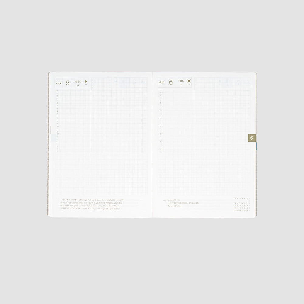 Hobonichi HON A5 2024 ENG Paper Series: Black Gingham
