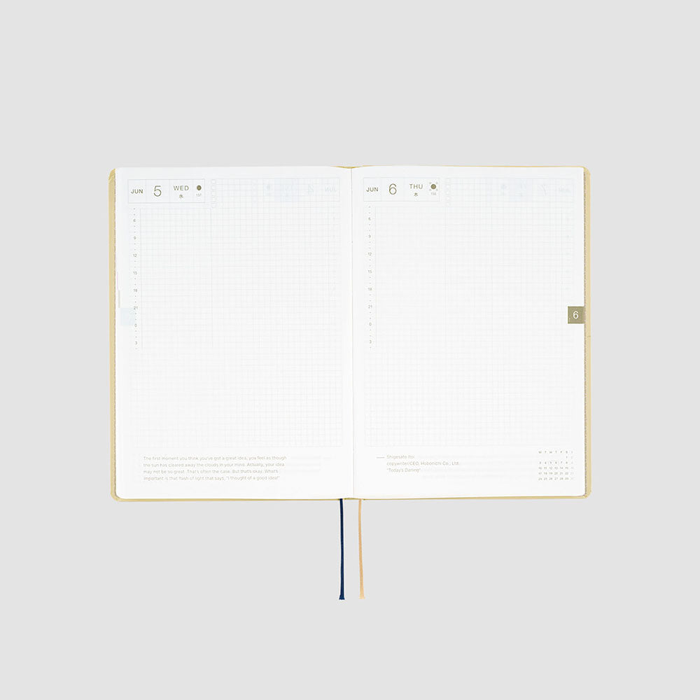 Hobonichi HON A5 2024 ENG Slash (Ivory)
