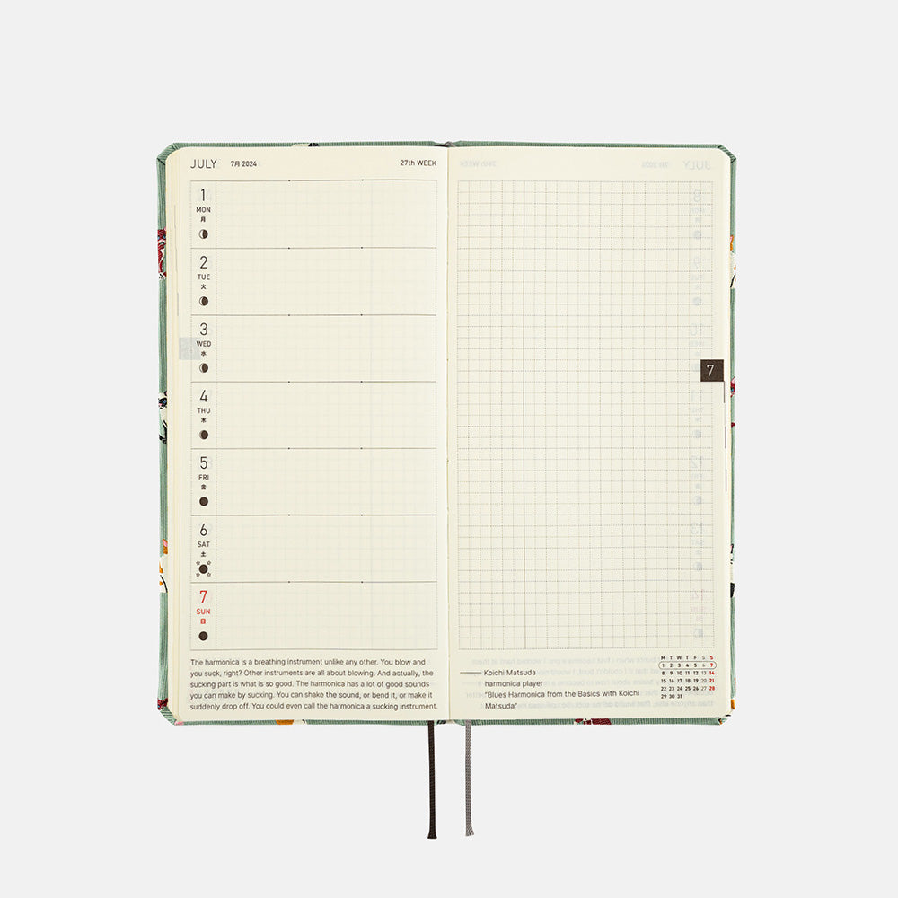 Hobonichi Weeks Bow & Tie: Cats & Me 2024 ENG