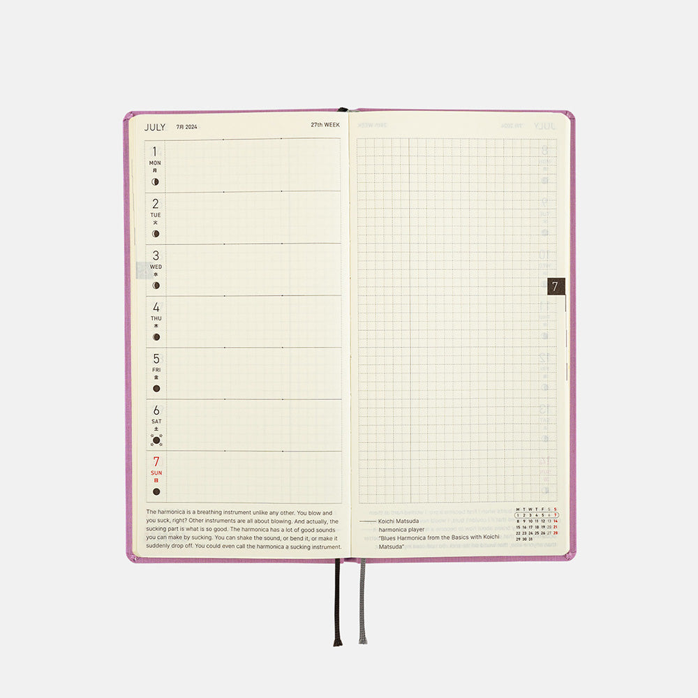Hobonichi Mega Weeks Colors: Lavender 2024 ENG