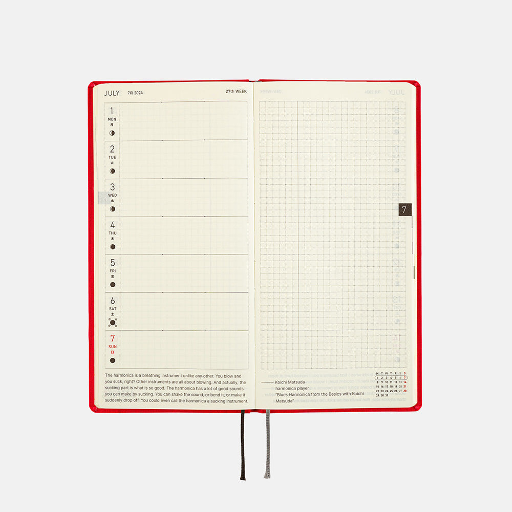 Hobonichi Mega Weeks Colors: Sweet Apple 2024 ENG
