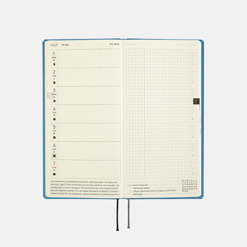 Hobonichi Mega Weeks Colors: Celeste Blue 2024 ENG