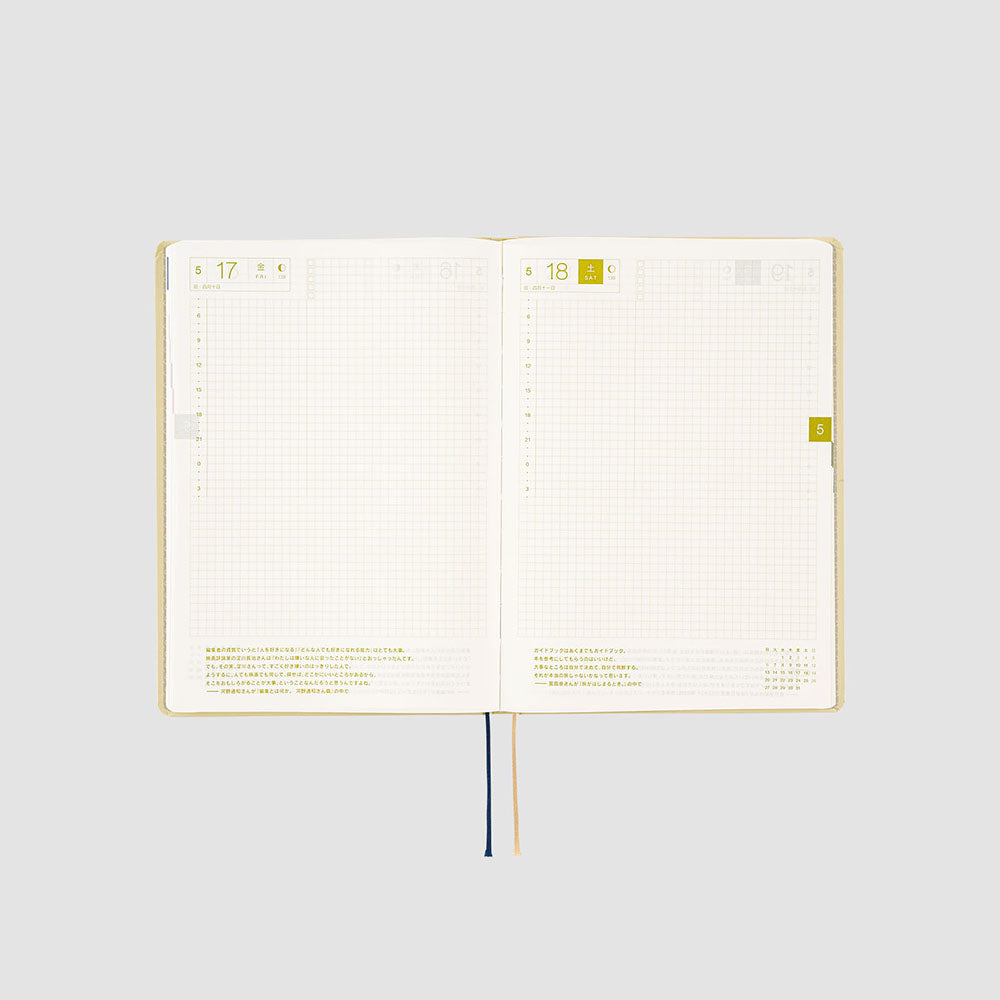 Hobonichi HON A5 2024 ENG Slash (Ivory)