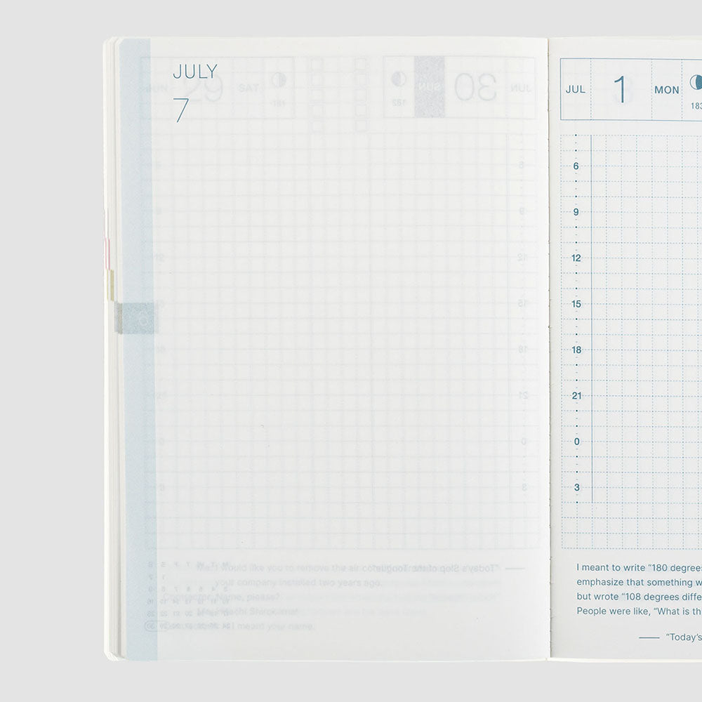 Hobonichi HON A6 2024 Paper Series: Black Gingham