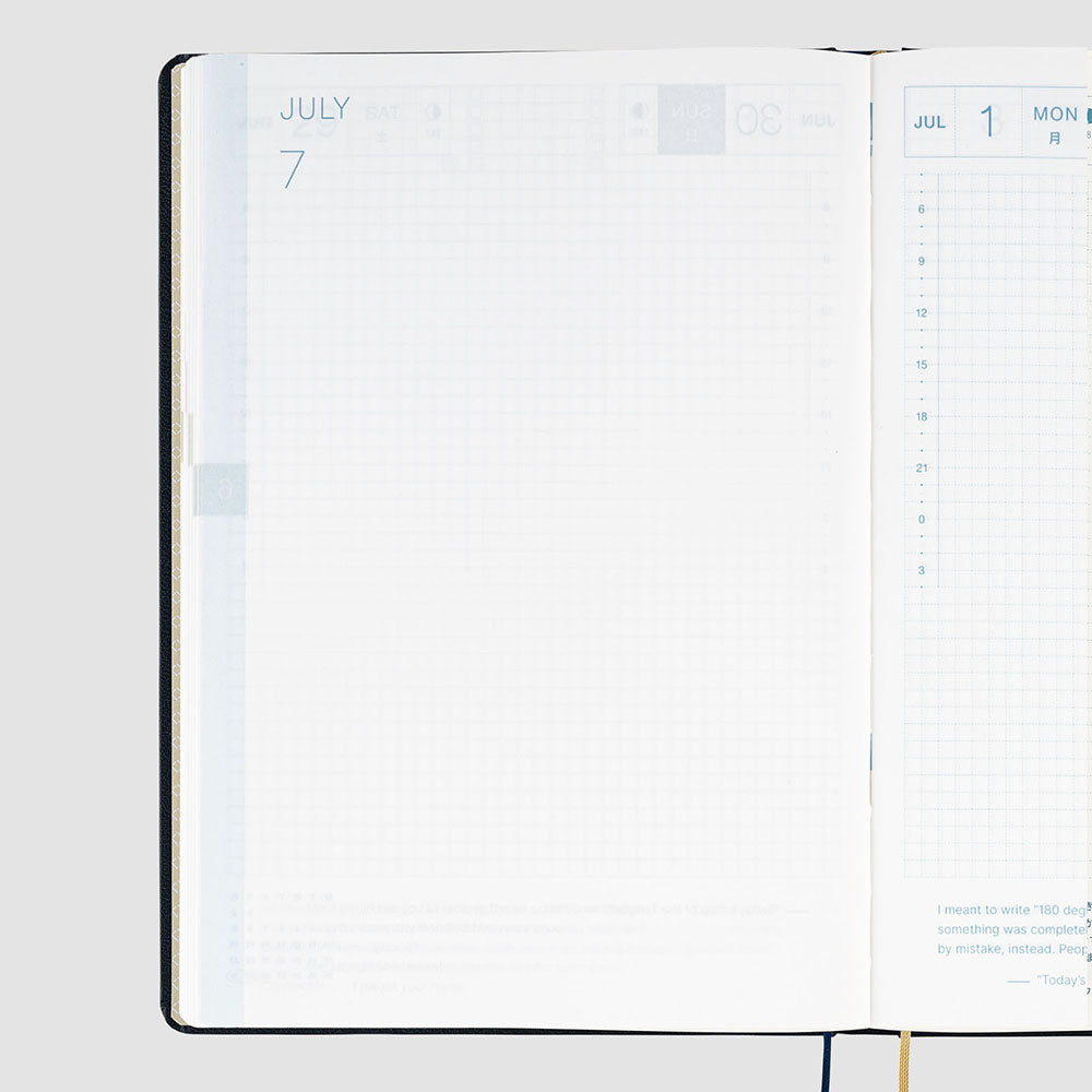 Hobonichi HON A5 2024 ENG Slash (Navy)