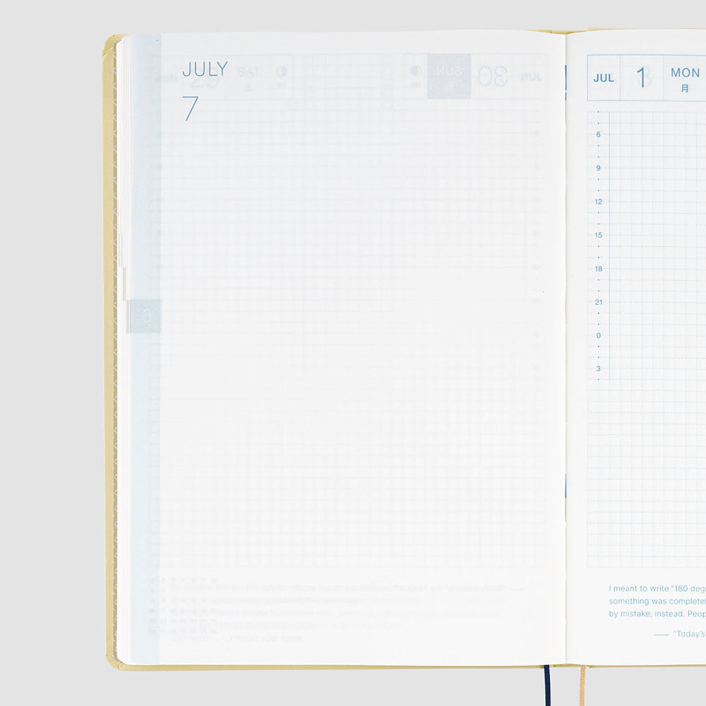 Hobonichi HON A5 2024 ENG Slash (Ivory)