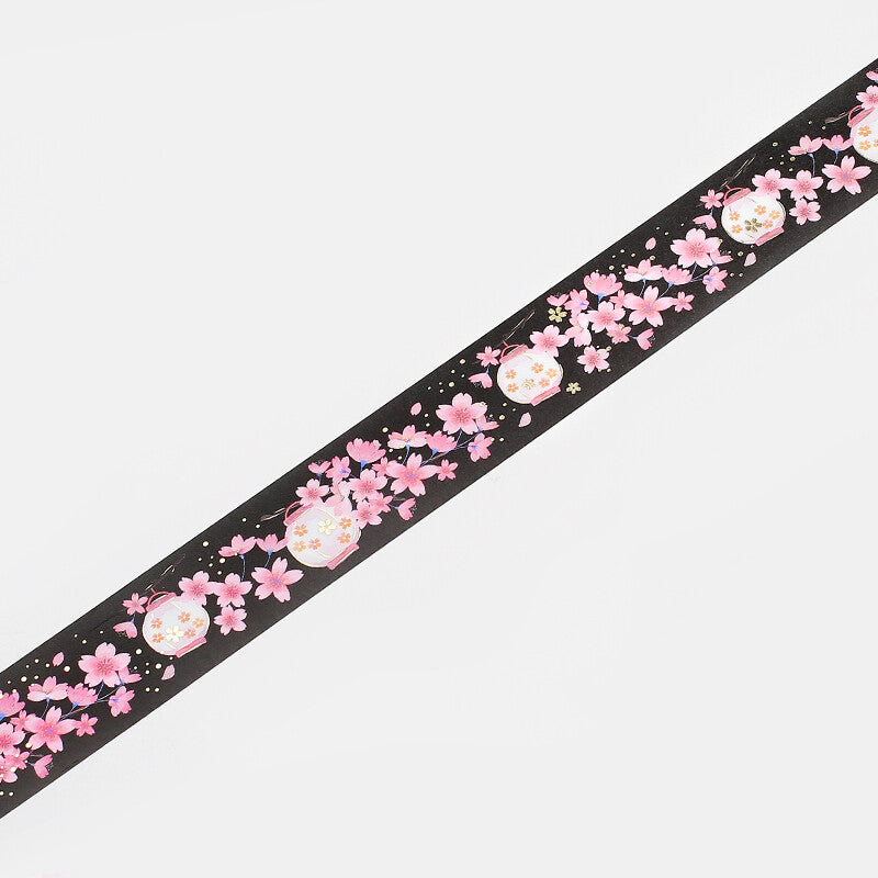 30mm Foil Washiteippi Night Sakura Blossom