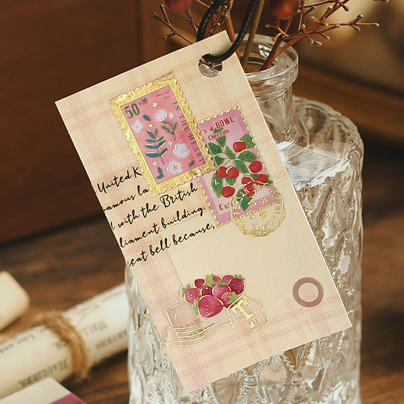 20mm Foil Washiteippi Post Office Pink Plant