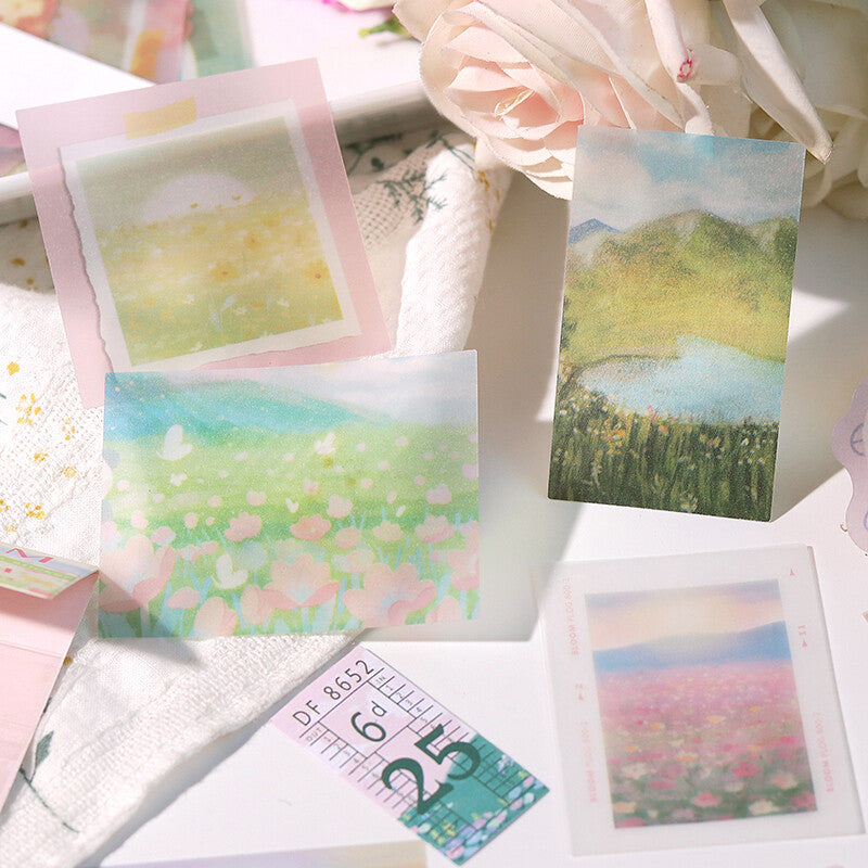 BGM Sticker Flakes Travel Diary Flower Garden