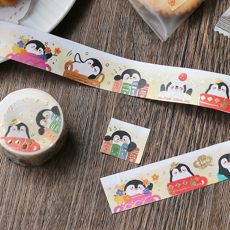20mm Foil Washiteippi Penguin Village Shop